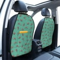 thumbnail image 2 of Shrimp Print Green Mats Back Seat Protectors, Car Seat Protector Vehicle Organizers Waterproof Cover Back Seat Cover for Kids with 3 Storage Pockets 2 Pack, 2 of 5