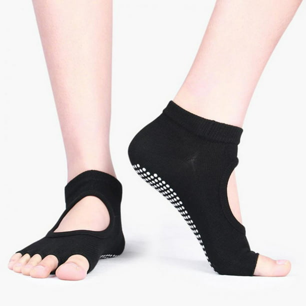 Non Slip Yoga Socks for Women Pilates Grip Socks Toeless Sticky Socks