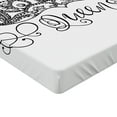 thumbnail image 2 of Ambesonne Queen Fitted Sheet, Crown Lettering Baroque, Twin Size, Black and White, 2 of 3