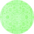 thumbnail image 1 of Ahgly Company Indoor Round Oriental Green Traditional Area Rugs, 5' Round, 1 of 4