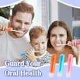 thumbnail image 2 of Travel Toothbrush, 3PCS Travel Toothbrush Set, Mini Toothbrush Soft Portable Toothbrush Travel with Tooth Brush Cover Small Folding Toothbrush Individually Wrapped for Travel Home,Orange,Blue,Pink, 2 of 7