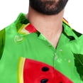 thumbnail image 5 of Watermelon Men's Short Sleeve Casual Printed Button Down Beach Shirts, 5 of 6