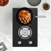 Autrinix Dual Burner Propane Stove, Piezo Ignition, High-Efficiency Cooking with Adjustable Flame for Home & Camping