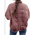 thumbnail image 6 of Womens Lightweight Long Sleeve Full-Zip Quilted Jacket Stand Neck Puffer Jacket Coat Warm Winter Outerwear, 6 of 7
