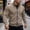 Khaki, variant on Gray Fall&Winter Tops for Men 2026 Long Sleeve Full Zip Refined Zip Mock Neck Windbreaker Modern Solid Vintage Finish Jackets Dark Gray,S