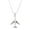 Multicolor, variant on Airplane Pendant Necklace or Earring Aircraft Rhinestone Crystal Rhodium Plated 17 Inch Snake Chain J0566-CR