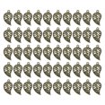 thumbnail image 1 of Uxcell Colgantes de Hoja, Paquete de 50, Cuentas de Hoja de Metal en Granel, Encanto de Malla para Fabricación de Joyas, Bronce, 1 of 6