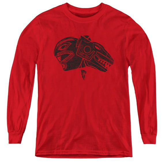 Power Rangers Red Youth Long Sleeve T-Shirt Tee Red