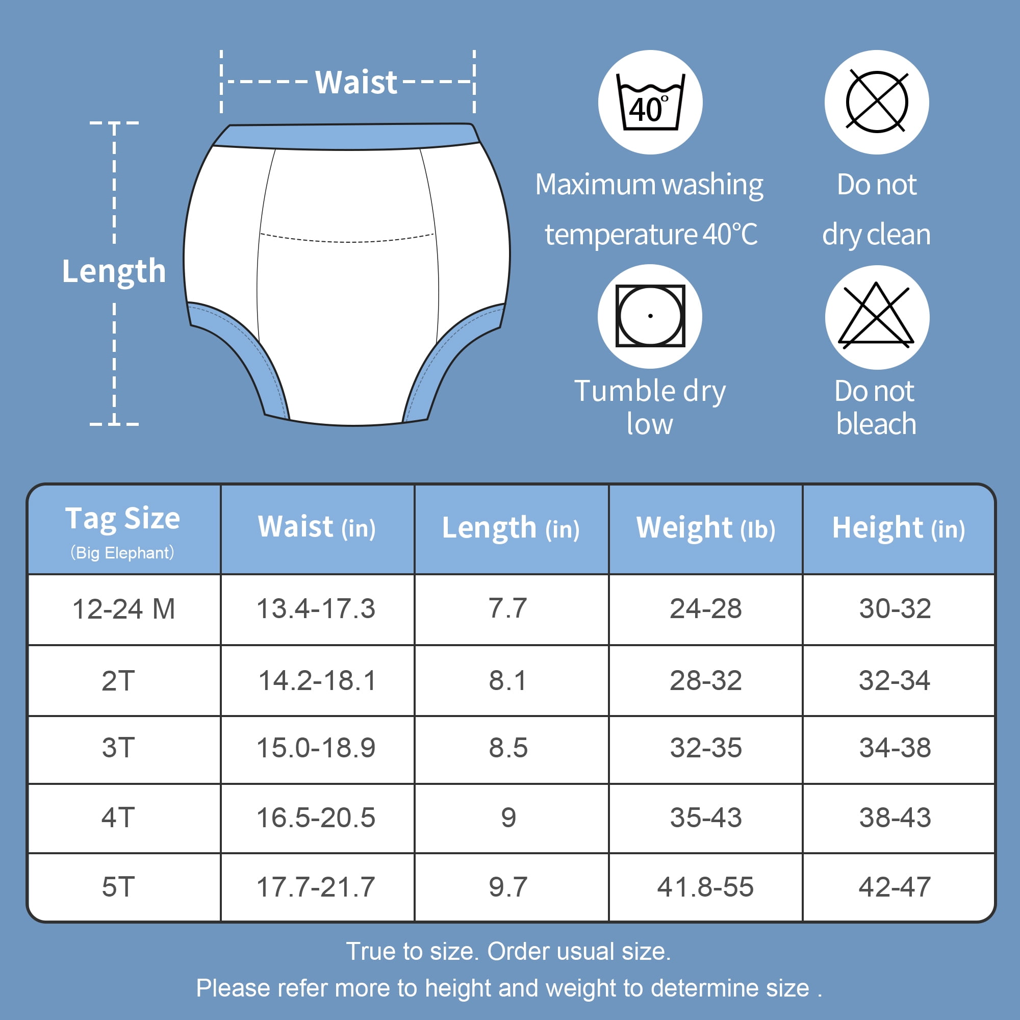 BIG ELEPHANT Baby Boys Potty Training Pants, Toddler Cotton Soft Training Underwear, 10-pack, Size 4T