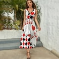 thumbnail image 3 of CASINO NIGHTS RED HEARTS FLUSH Sleeveless Dress Dresses Women Summer Evening Dresses Ladies Bohemia Long Dresses, 3 of 9