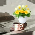thumbnail image 4 of Centre de Table Fleurs pour Maison Élégant Présentoir de Roses Roses Réalistes pour Salon Arrangement Intérieur Différent, 4 of 5
