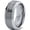Grey Bevel Tungsten, variant on Tungsten Old Norse Viking Band Ring 8mm Men Women Comfort Fit Gray Flat Cut Brushed Polished