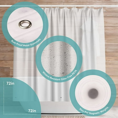 Bigfoot Shower Curtain Liner 72 X, How To Install Magnetic Shower Curtain