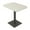 Classic White w/Matte Black Base, variant on 34" Small Dou Bistro Height Table Double Metal Base Bar Table