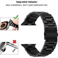 thumbnail image 4 of moogdieo Band Compatible with Apple Watch Band 49mm 45mm 44mm 42mm Premium Stainless Steel Metal Replacement Strap Compatible with Apple Watch Ultra 3 2 1 Series 11 10 9 8 7 6 5 4 3 2 1 SE, Black, 4 of 14
