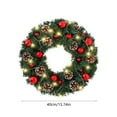 thumbnail image 3 of EWASWON Christmas Lighted Christmas Wreath with 20 LED Lights, 40cm (15.7in) Plastic Door Hanging Decor for Home Holiday Decoration, 3 of 6