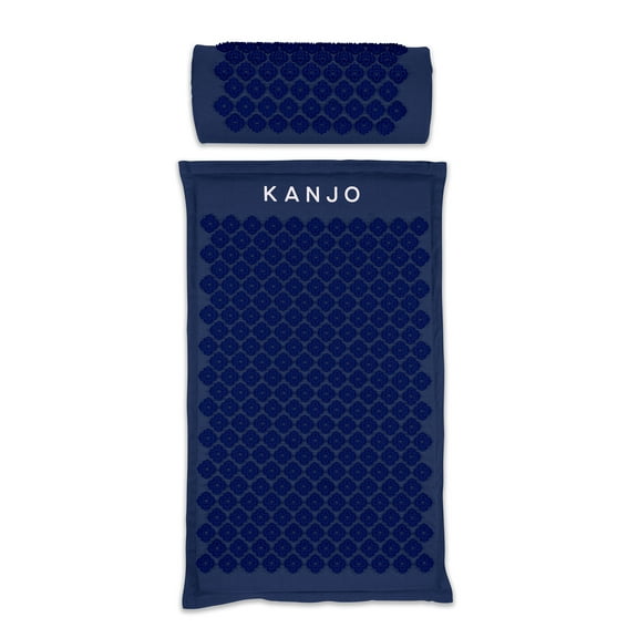 Kanjo Acupressure Mat Set Mat: 17 X 28 Inch / Pillow: 6 X 14 Inch Navy Blue KANNAVM