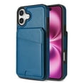 thumbnail image 3 of For iPhone 16 Magnetic Detachable Wallet Case,With Kickstand,Compatible With Magsafe,With Card Slots Flip PU Leather Protective Shockproof Anti-fall Thin Fit Phone Case,Blue, 3 of 10