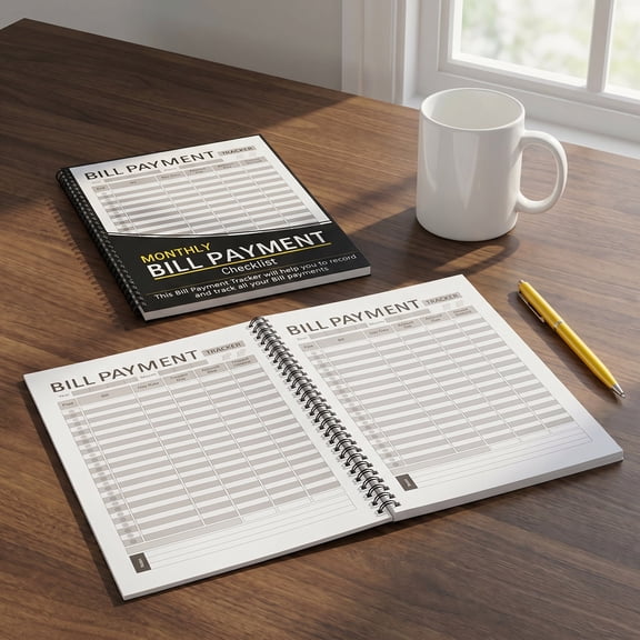 ELAYARD 2-Pack Budget Planner Book in Black with Monthly Bill Organizer and Expense Tracking Pages for Personal Finance