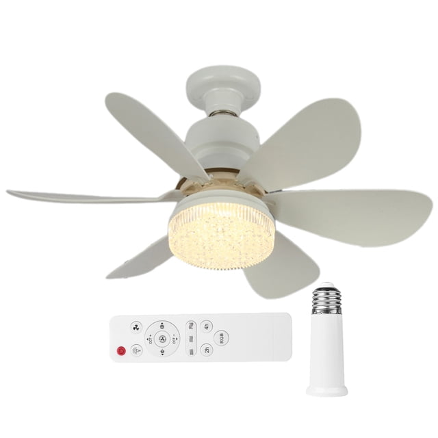 Ventilador techo cristal LED moderno candelabro ventiladores con luces temporizador regulable 3 velocidades control remoto 3000K-6500K para sala estar y