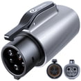 thumbnail image 1 of Adaptador de carga Ecogenix Tesla a J1772 80A 240V plateado, 1 of 7