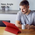 thumbnail image 2 of Compatible with iPad (A16) 11th Generation Case 11 Inch 2025, for iPad 10th Generation Case 10.9 Inch 2022 with Pencil Holder, Slim Trifold Stand Protective Cover with Soft TPU Back, Red, 2 of 15