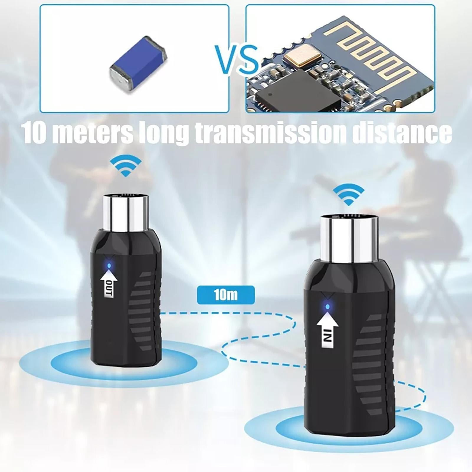 GUYUTING Perform Freely with Wireless Midi Transceiver for Keyboards Latency <5ms, Effective Range ≤10m
