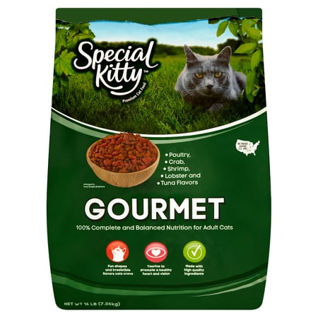 Special Kitty Gourmet Formula Dry Cat Food, 16 lb (Best Food For Cat Hair Loss)