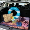 thumbnail image 2 of HUISEFOR Sunset Palm Tree Car Trunk Mat 29" x 39" Universal Cargo Mat Rear Trunk Liner Anti-Scratch Cars Accessories Easy To Clean Suitable for Most Car Models, 2 of 7