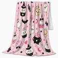 thumbnail image 2 of Ghost Pumpkin Scene Ghosts And Pumpkins Spooky Holiday Art Halloween Lovers Playful Harvest Motif Warm Flannel Blanket, Halloween Gift for Living Room and Family Room Home Decor, 2 of 9