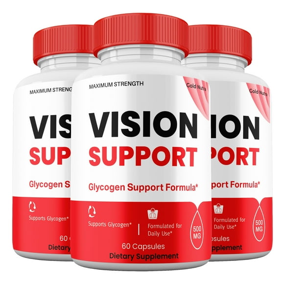 (3 Pack) Vision Support Capsules, Vision Support Pills Blood Support Supplement Maximum Strength All Natural, 30 Day Supply