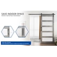 thumbnail image 3 of JUBEST 36"x84" Tempered Frosted Glass Barn Door with Installation Hardware Kit and Handle, Wood Sliding Barn Door, 3 of 8