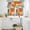 Orange, variant on Burnt Orange Grey Kitchen Curtains Sets for Windows 24 Inch Length, Abstract Modern Oil Painted Geometric Rod Pocket Window Treatments Tier Curtains and Valances Set for Bedroom/Bathroom