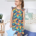 thumbnail image 4 of Fotbe Colorful Fish 1 Vestido de Dormir para Niñas de 3 a 10 Años, Mangas Cortas, Estilo Princesa, Pijama Camisón con Mangas Voladas-Large, 4 of 6
