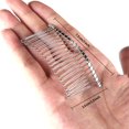 thumbnail image 2 of Senkary 10 peines para el pelo con clip de alambre de metal, peines para velo de novia (20 dientes plateados), 2 of 5