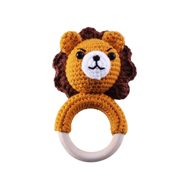 LADIGASU Tejer Crochet Tejer Sonajero Suzuki Liquidación 1X Anillo de Madera