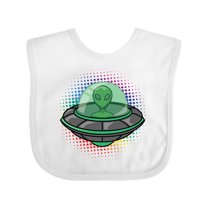 Inktastic Spaceship Funny Alien Outer Space Boys or Girls Baby Bib