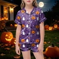 thumbnail image 2 of Faraee Boys Girls Halloween Pajamas Cute Print Short Sleeve Shirt and Shorts PJS Set 2t 3t 4t 5t 6t 7t Kids Loungewear, 2 of 4