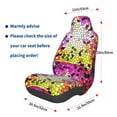 thumbnail image 3 of Wukai Colorful Tie Dye Stained Glass 3 Full Set Car Seat Covers with Soft Padding Universal Auto Front Seats Protector and Cushion Mat, 3 of 5