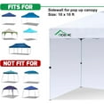 thumbnail image 4 of 10x10   Canopy Sidewalls, Waterproof 210D Polyester with  , Silver White, 4 of 5
