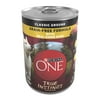 (12 Pack) Purina ONE True Instinct Classic Ground Natural Grain Free Dog Food, With Real Gamebird, 13 oz. Cans