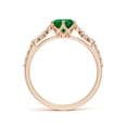 thumbnail image 2 of ANGARA Lab Grown Pear-Shaped Emerald Side Stone Engagement Ring with Accents for Women in 14K Rose Gold (Size-8x6mm) | May Birthstone, Anniversary, Jewelry Gift for Women | Lab-Grown Emerald Ring, 2 of 8