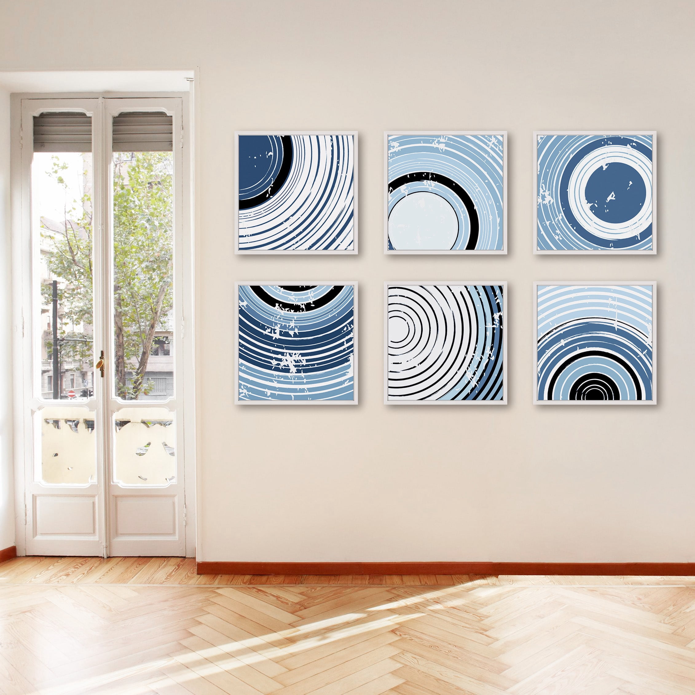Swirling Circles Hexaptych
