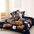 thumbnail image 4 of Catabedysis Starry Night Camping Full Size Comforter Sets,Outdoor Camper Bedding Comforter Set For Boys,Multicolor,Black Reversible,3pcs,1 Comforter and 2 Pillowcases, 4 of 7