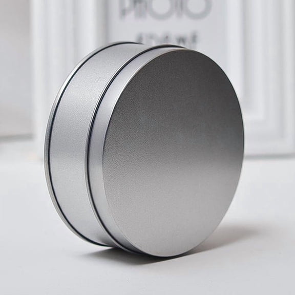 (Silver) Round Tinplate Boxes Metal Storage Containers Smooth Surface Fine Workmanship Decorative Practical Party Favor Gift Boxes
