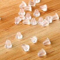100 Pcs Plastic Earring Safety Back Stopper Replacement for Fish Hook Earring