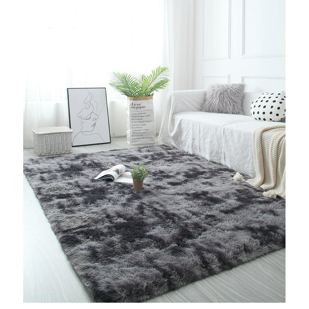 HALLOLURE Modern Abstract Area Rugs Mats Decor Rug for Bedroom Living Room Nursery Floor Fluffy