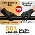 thumbnail image 4 of Guantes desechables de nitrilo TitanFlex, resistentes, negros, 6 mil 100, 4 of 9
