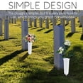 thumbnail image 6 of 2Pcs Memorial Flower Vase, Cemetery Vase with Stake, Grave Decorations, Plastic Flower Arrangement Holder, Funeral Floral Display,emetery Flower Holders for Grave Site Memorial Decor, 6 of 8
