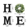 thumbnail image 3 of Farmhouse Wood Home Sign with Eucalyptus Wreath, Rustic Wall Decor Letters for Indoor Outdoor Living Room Kitchen Entryway, Housewarming Gift, Black, 3 of 6